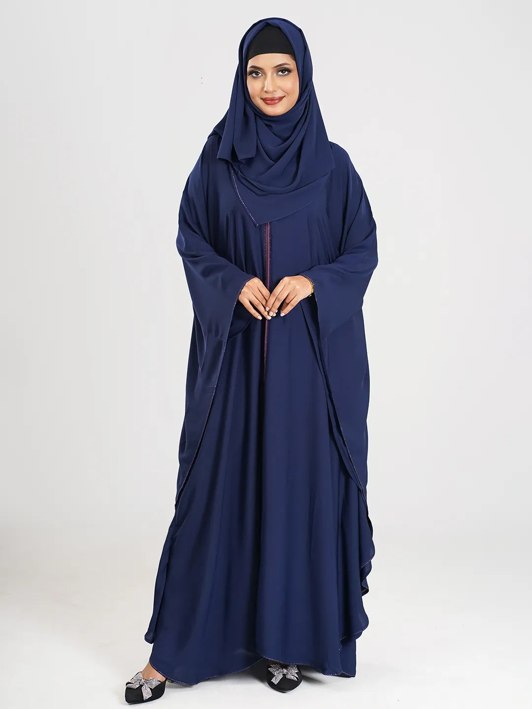 Navy Blue Simple Abaya