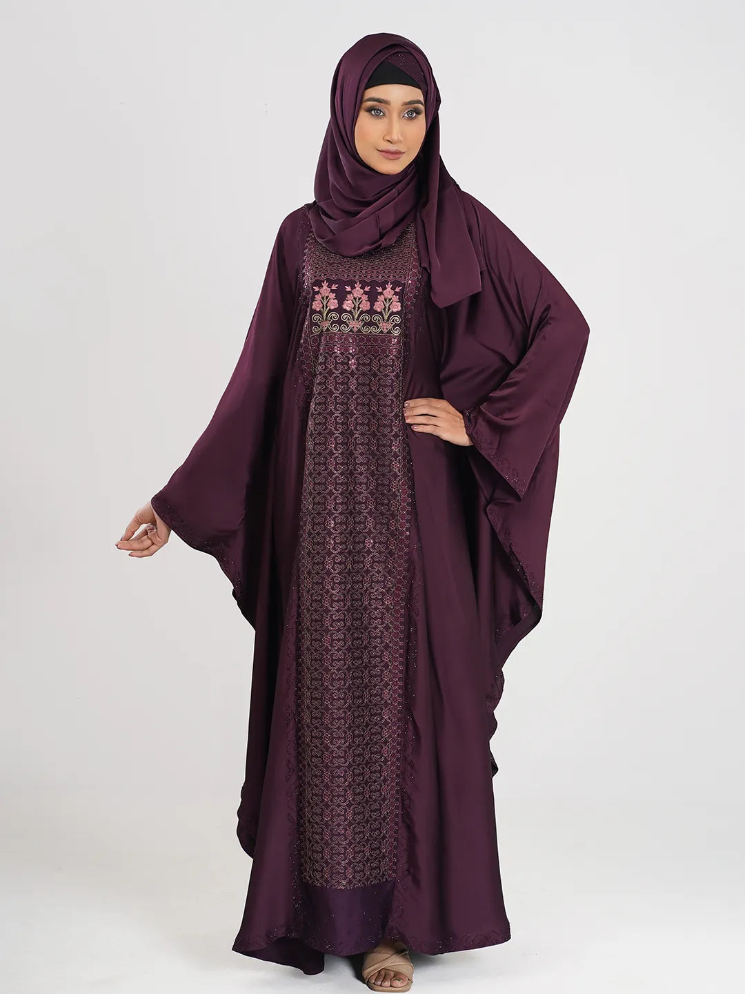 Embroidery Stone Abaya