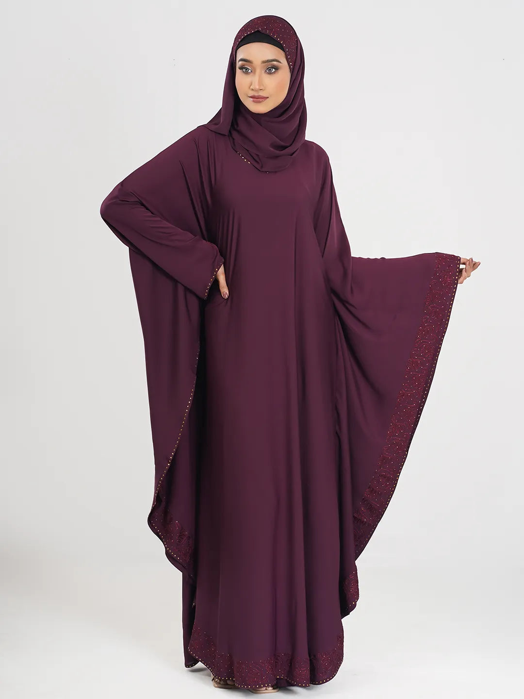 Ari Embrodery Stone Abaya