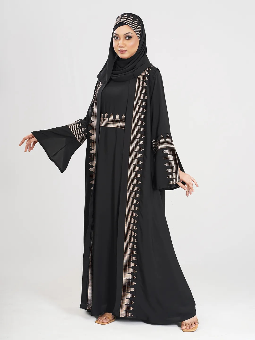 Black Embroidery Borka