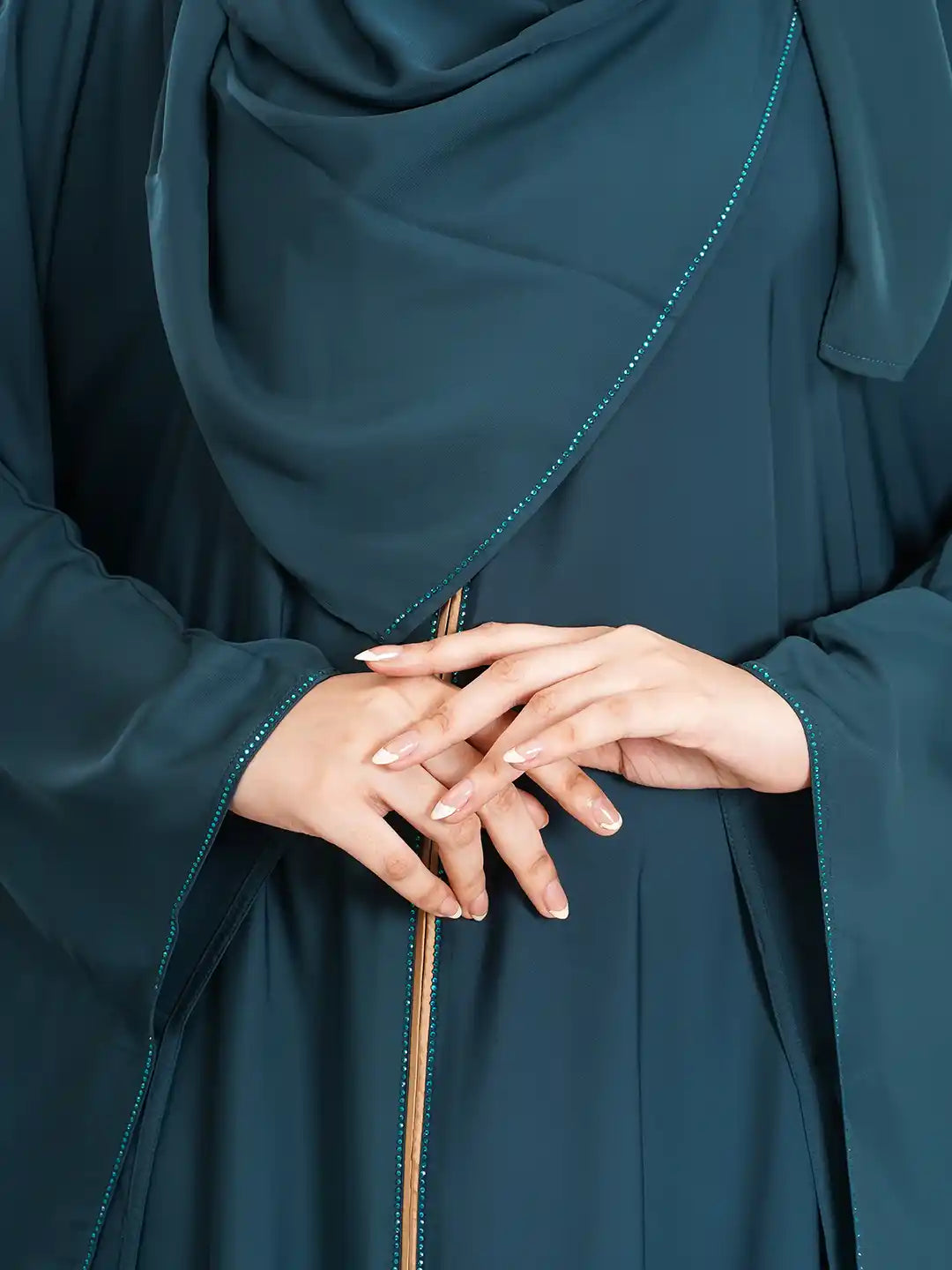 Sea Green Simple Abaya