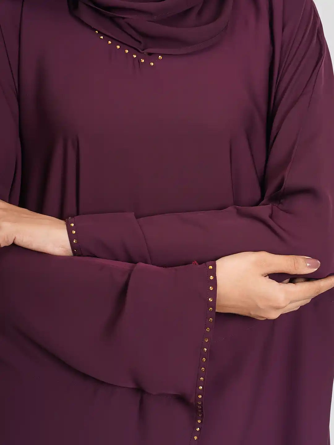 Ari Embrodery Stone Abaya