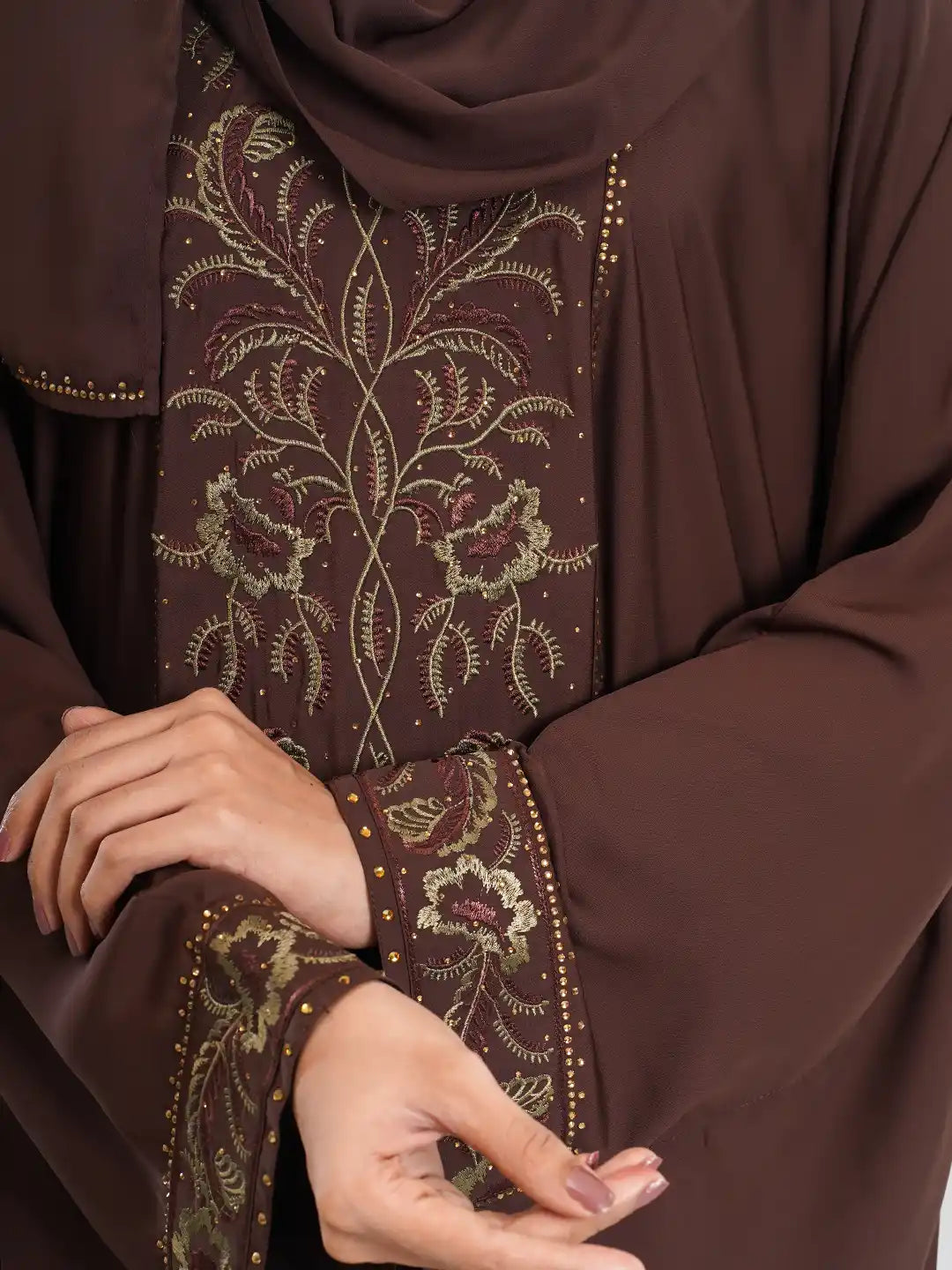 Embroidery Stone Abaya